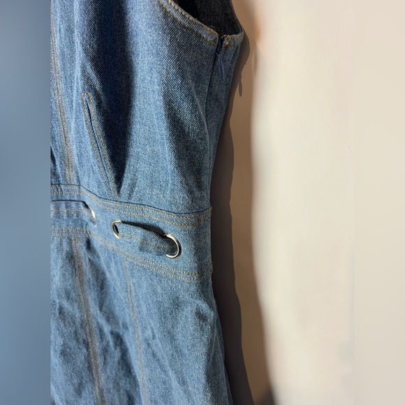 Veronica Beard Nico mock neck Denim dress Size 8 - Picture 12 of 15